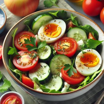 Salade Fraîcheur aux Œufs et Herbes Aromatiques