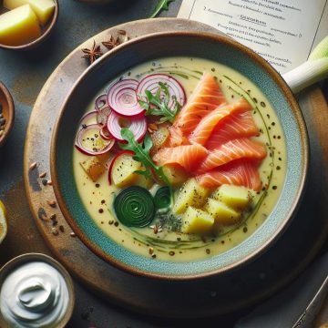 Délice de Soupe aux Poireaux et Saumon Fumé