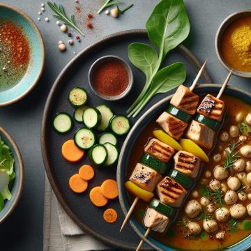 Délice de Soupe et Brochettes de Dinde