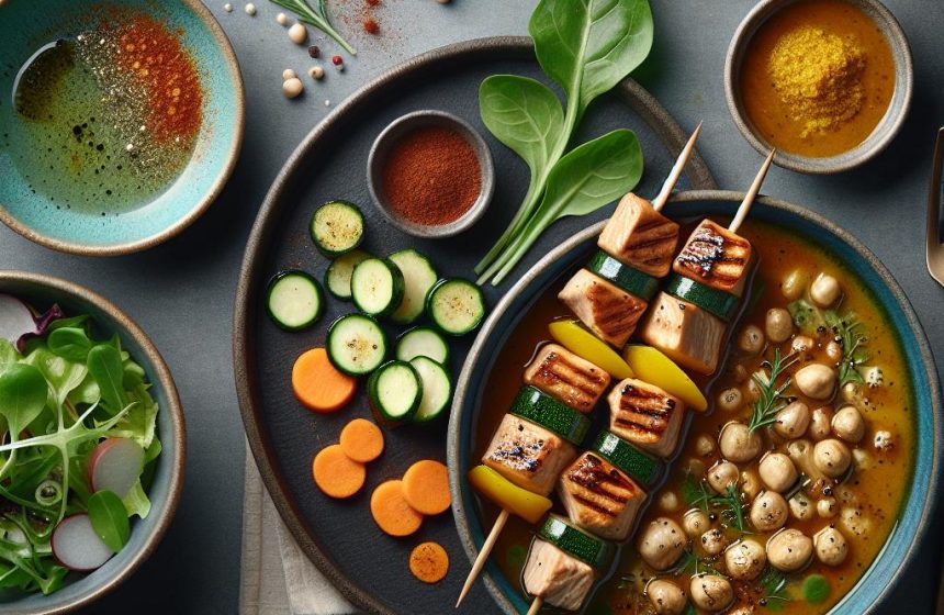 Délice de Soupe et Brochettes de Dinde