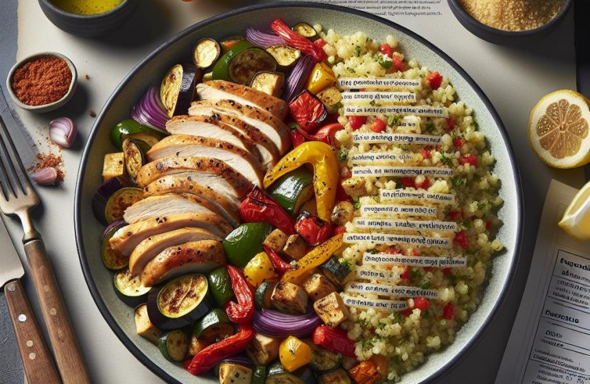 Délice de Poulet aux Légumes Rôtis et Semoule Complète