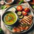 Velouté de Courgette et Escalope de Poulet Grillé aux Tomates