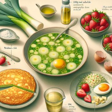 Délice Léger aux Poireaux et Omelette Gourmande