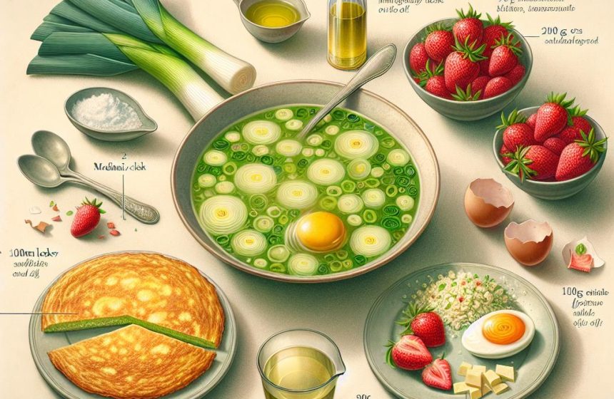 Délice Léger aux Poireaux et Omelette Gourmande