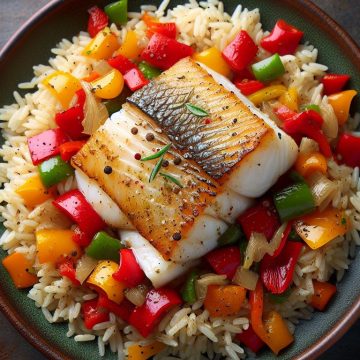 Cabillaud Coloré et Riz Basmati aux Poivrons