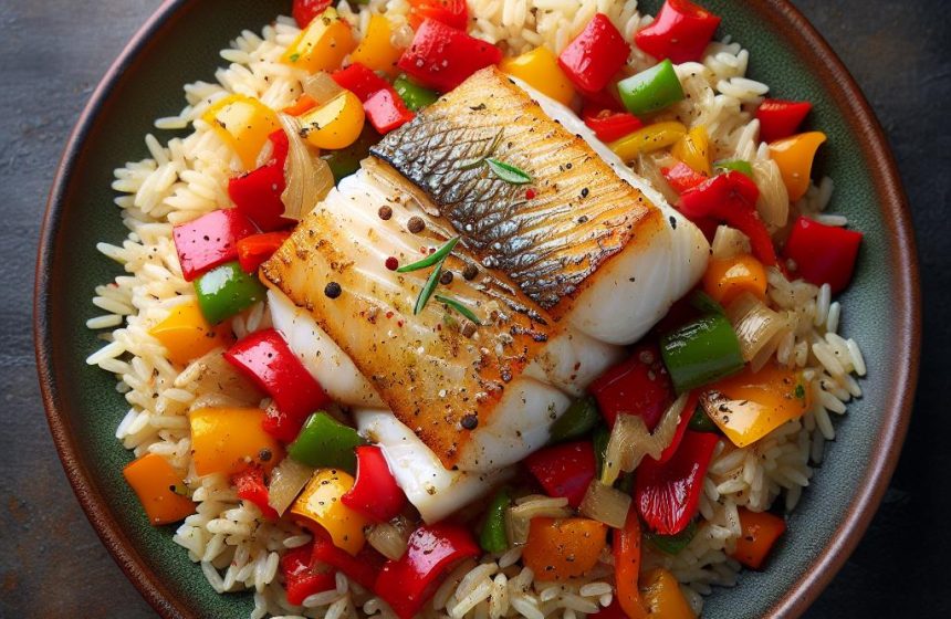 Cabillaud Coloré et Riz Basmati aux Poivrons