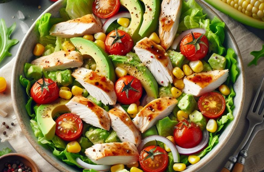 Salade Fraîcheur au Poulet et Avocat