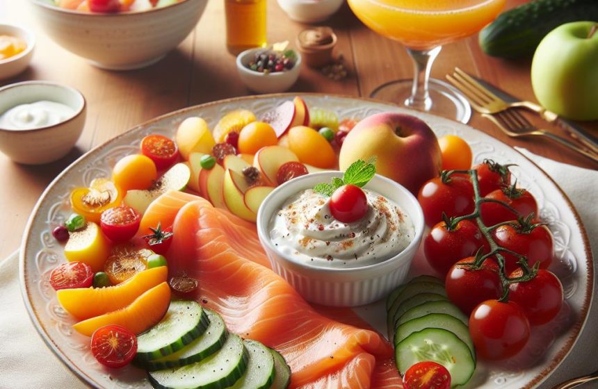 Délice Fraîcheur au Saumon Fumé et Compote de Fruits