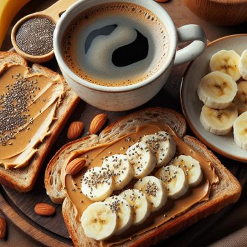 Énergie Matinale : Café Noir et Tartines Équilibrées