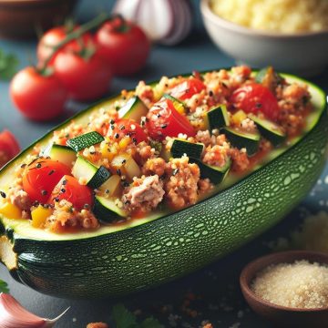 Courgette Farcie à la Dinde et Quinoa
