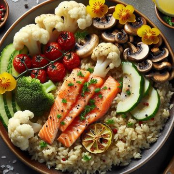 Délice de Riz Complet au Chou-fleur et Poisson Fumé