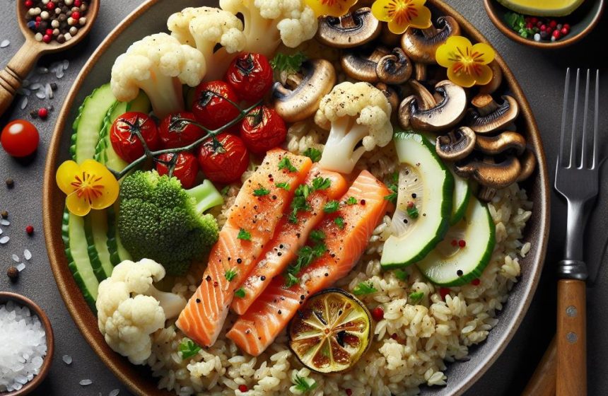 Délice de Riz Complet au Chou-fleur et Poisson Fumé