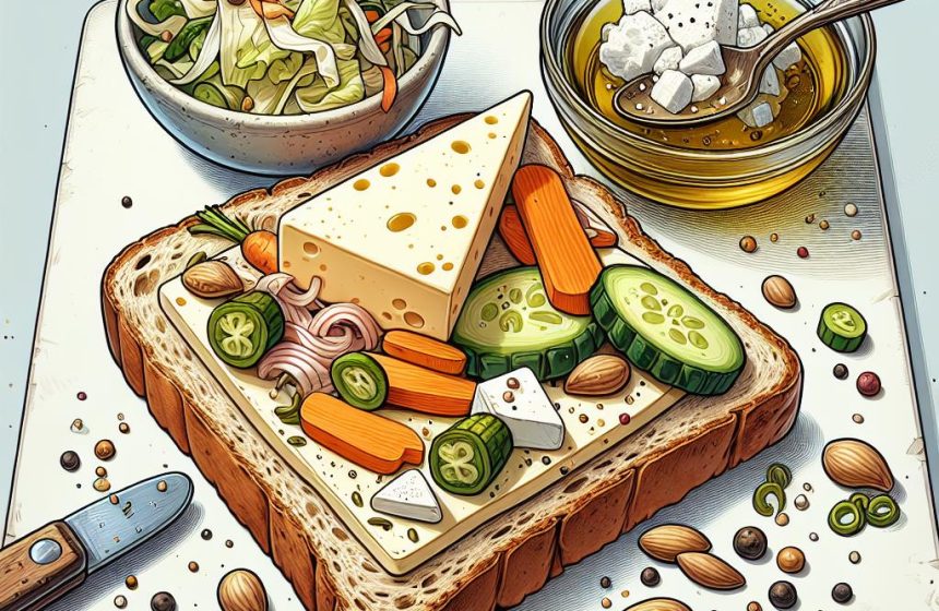 Pain de Seigle au Fromage de Soja et Légumes Lactofermentés