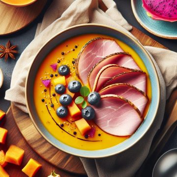 Soupe de Butternut et Dinde aux Fruits Exotiques