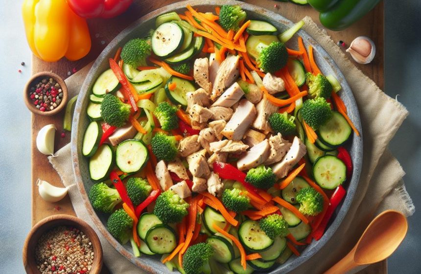 Délice de Poulet aux Légumes Sautés