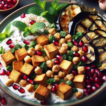 Salade Gourmande au Tofu Pané et Grenade