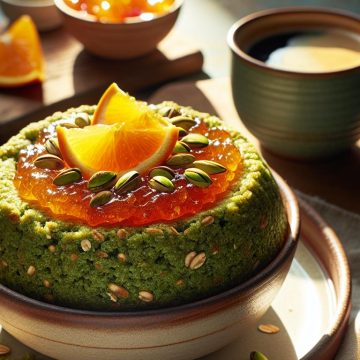 Bowl Cake à la Pistache et Confiture d’Orange