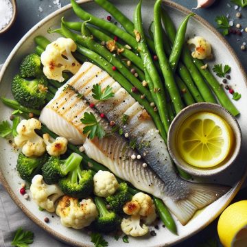 Délice de Poisson Blanc aux Haricots Verts et Chou-Fleur