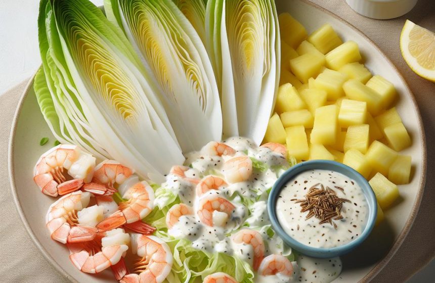 Salade d&rsquo;Endives aux Crevettes et Sauce Yaourt Citronnée