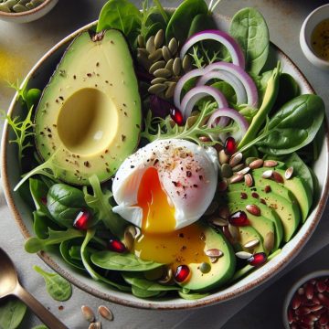 Salade Vitalité à l’Avocat et Œuf Poché