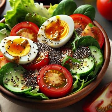 Salade de Vitalité au Chia et Œuf Dur