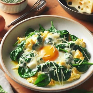 Œufs Brouillés aux Épinards et Mozzarella Fondante