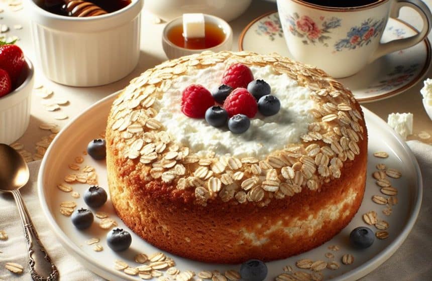 Gâteau Maison aux Flocons d’Avoine et Fromage Blanc