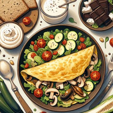 Omelette Gourmande aux Légumes et Chocolat Noir