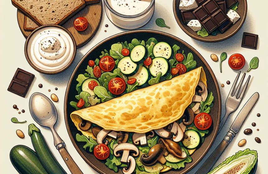 Omelette Gourmande aux Légumes et Chocolat Noir
