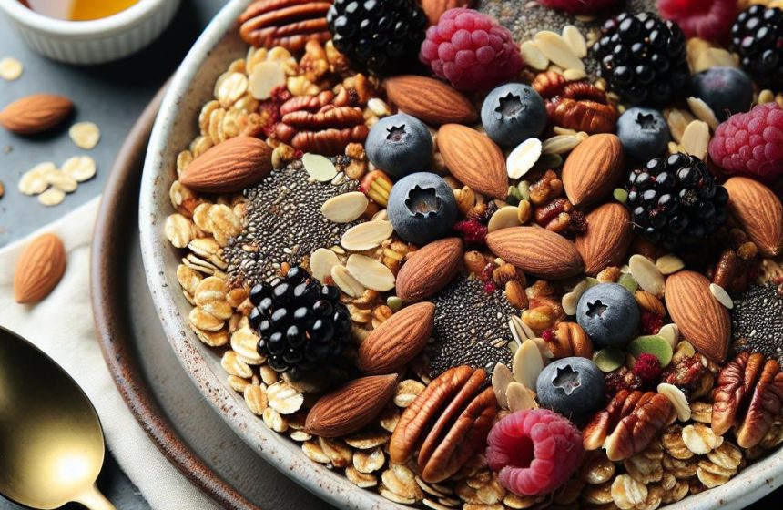 Granola Rôti aux Mûres et Framboises