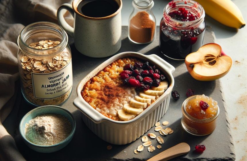 Baked Oats aux Cranberries et Confitures Gourmandes