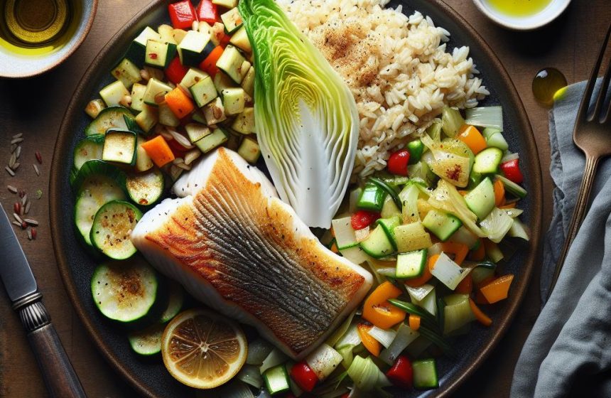 Filet de Poisson aux Légumes Variés et Salade d&rsquo;Endives