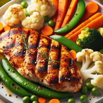 Escalope de Poulet Grillée aux Saveurs Mexicaines avec Légumes Vapeur