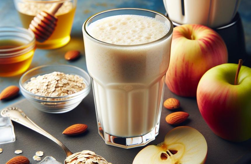 Smoothie Énergisant à la Pomme et Lait d&rsquo;Amande