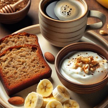 Banana Bread Équilibré avec Café