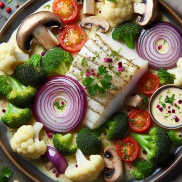 Délice de la Mer aux Légumes Sautés et Sauce Crémeuse