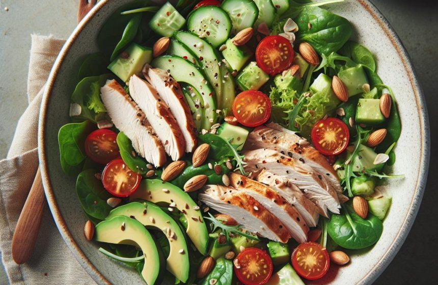 Salade de Dinde Protéinée et Croquante