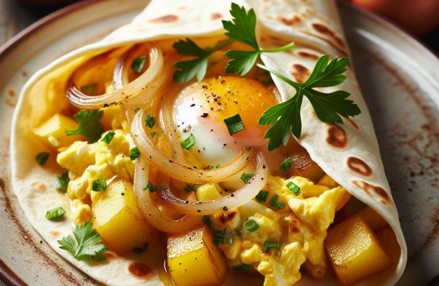 Tortilla aux Œufs, Oignons et Pommes de Terre