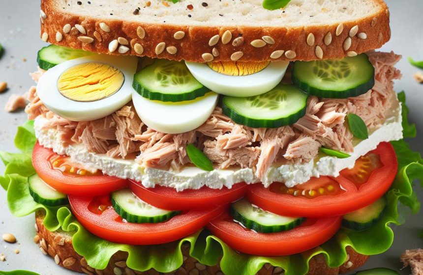 Sandwich Gourmand au Thon et Saint Môret Allégé