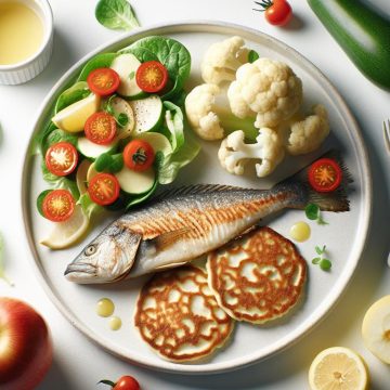 Délice de Lieu Noir aux Galettes de Chou-Fleur et Salade Mâche