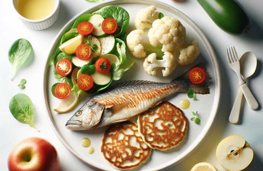 Délice de Lieu Noir aux Galettes de Chou-Fleur et Salade Mâche