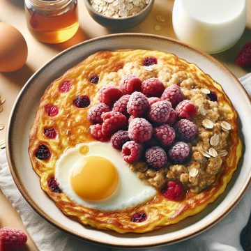 Omelette aux Framboises et Avoine