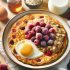 Omelette aux Framboises et Avoine