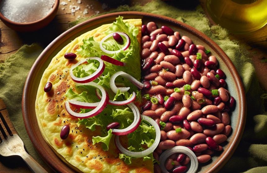 Tortilla de Pommes de Terre aux Oignons et Haricots Rouges