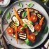 Délice de Légumes Grillés et Mozzarella sur Pain Rustique