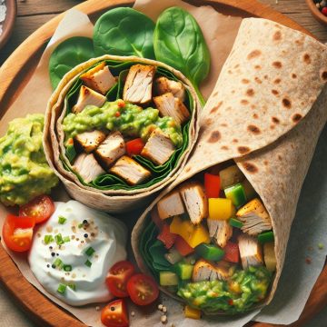 Wrap Poulet Guacamole et Légumes