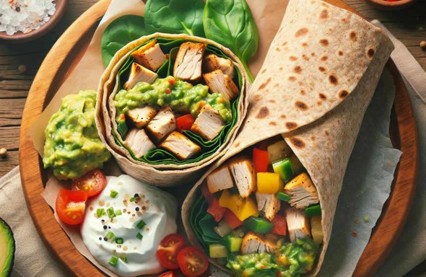 Wrap Poulet Guacamole et Légumes