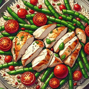 Délice de Poulet aux Légumes et Riz Parfumé
