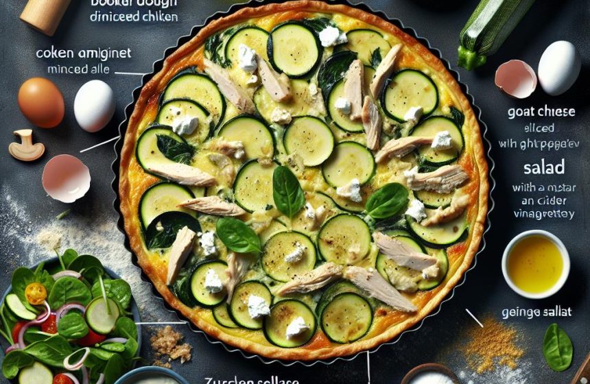 Quiche Gourmande au Poulet et Courgettes