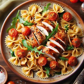 Pâtes Farfalle au Poulet Rôti et Roquette